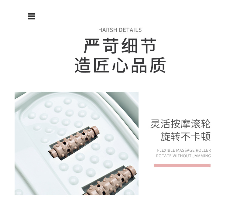 Multifunctional Household Folding Foot Bath Barrel Portable Roller Massage Foot Tub Plastic Adult Feet-Washing Basin