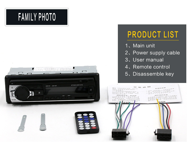 CrossBorder s Bluetooth HandsFree Car Kit HandsFree Calls MP3 Player Car Is Exposed to the MultiFunction Radio JSD520