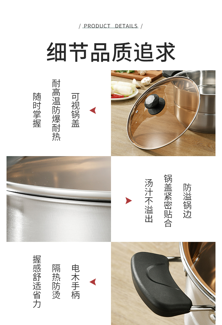 Household Small Double-Layer Stainless Steel Steamer for Steamed Buns Dormitory Induction Cooker for Gas Range Steamer
