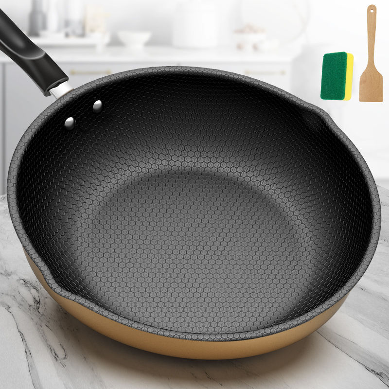 Free Shipping DualUse Frying Frying Pan NonStick Frying Pan Cooking Pot MultiFunction Induction Cooker Household Gas