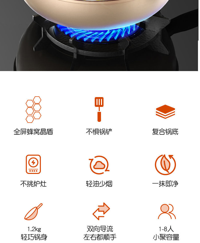 Free Shipping DualUse Frying Frying Pan NonStick Frying Pan Cooking Pot MultiFunction Induction Cooker Household Gas