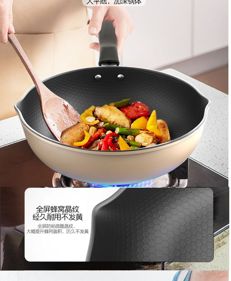 Free Shipping DualUse Frying Frying Pan NonStick Frying Pan Cooking Pot MultiFunction Induction Cooker Household Gas