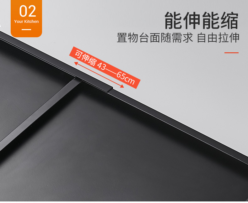 Telescopic kitchen shelf microwave oven shelf 2 floor multifunctional electric rice cooker oven storage supplies storage