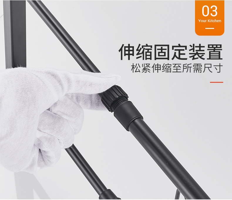 Telescopic kitchen shelf microwave oven shelf 2 floor multifunctional electric rice cooker oven storage supplies storage