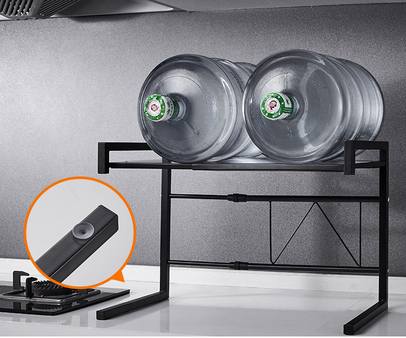 Telescopic kitchen shelf microwave oven shelf 2 floor multifunctional electric rice cooker oven storage supplies storage