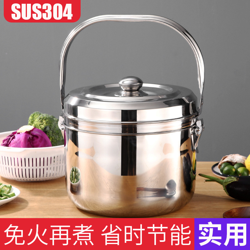 304 Flameout Thermal Cooker for Electric Cooktop as Well as Gas Stove Continuous Cooking LongLasting Fireless Cooker