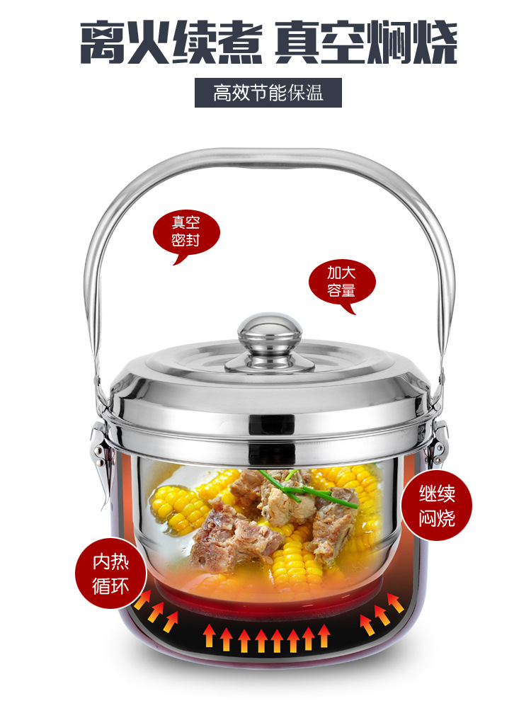 304 Flameout Thermal Cooker for Electric Cooktop as Well as Gas Stove Continuous Cooking LongLasting Fireless Cooker
