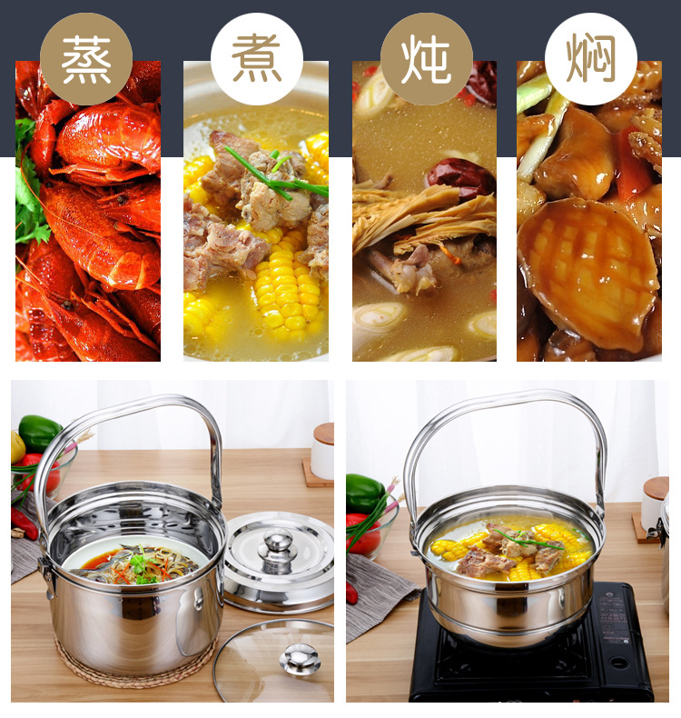 304 Flameout Thermal Cooker for Electric Cooktop as Well as Gas Stove Continuous Cooking LongLasting Fireless Cooker