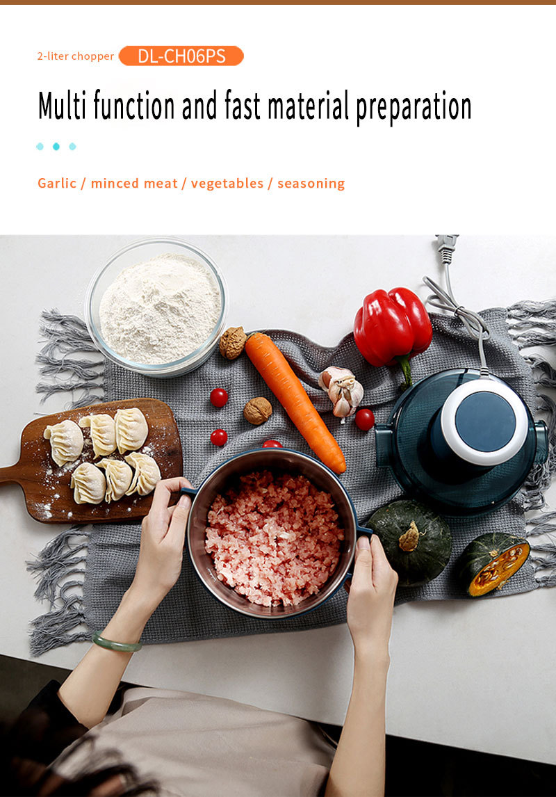 DSP Dansong 2L stainless steel household small multi-function food supplement cooking machine mixing minced meat grinder DSP Dansong 2L stainless steel household small multi-function food supplement cooking machine mixing minced meat grinder