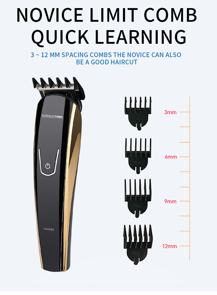 Komex multifunction 6 in 1 grooming kit IPX6 hair trimmer USB rechargeable electric hair clipper Komex multifunction 6 in 1 grooming kit IPX6 hair trimmer USB rechargeable electric hair clipper