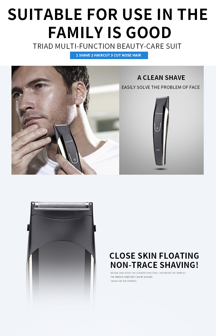 Komex multifunction 6 in 1 grooming kit IPX6 hair trimmer USB rechargeable electric hair clipper Komex multifunction 6 in 1 grooming kit IPX6 hair trimmer USB rechargeable electric hair clipper