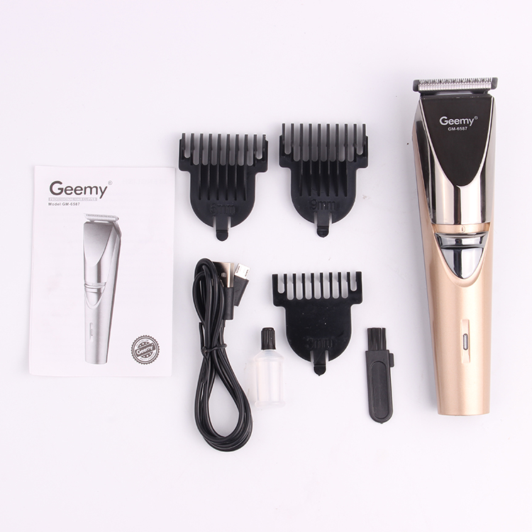 Geemy6587 adult electric hair clipper razor high power noiseless hair trimmer