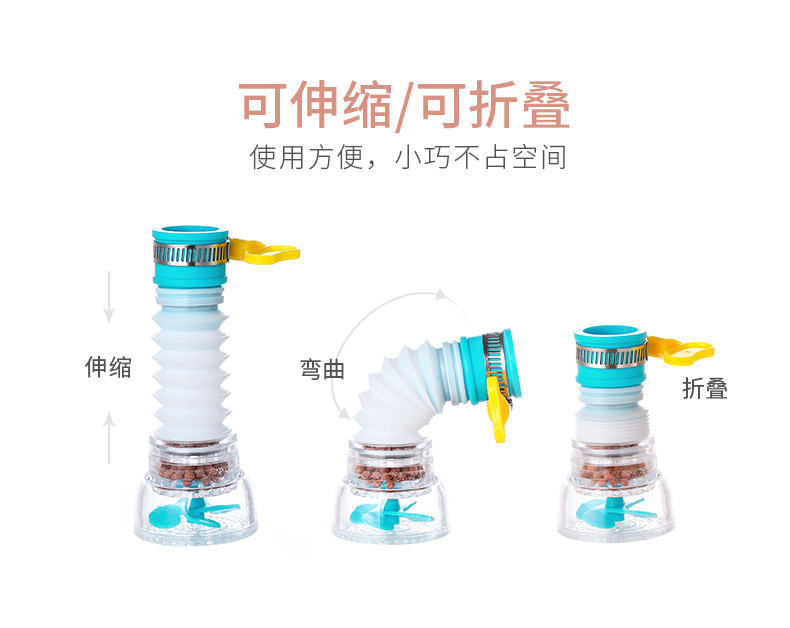 Faucet AntiSplash Head Lengthened Extension Bubbler Kitchen Tap Water Shower Water Saving Rotatable Filter Faucet Nozzle