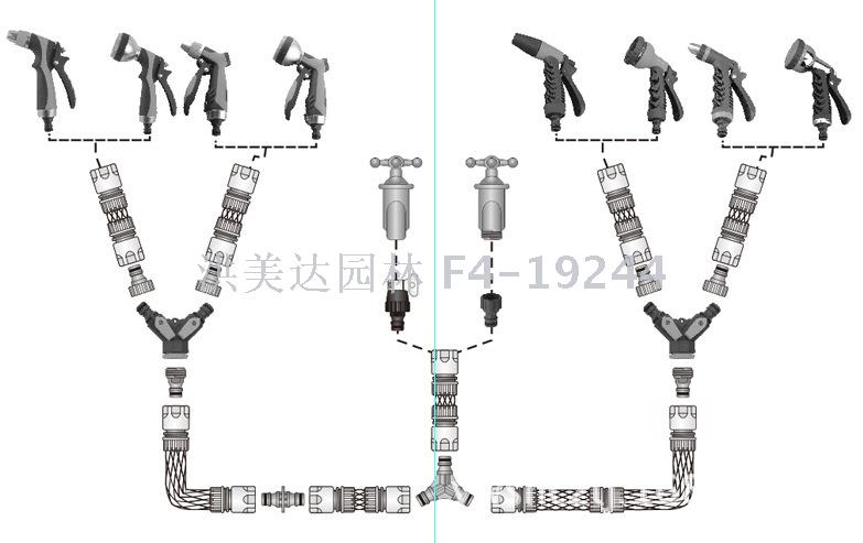 Washing machine nozzle fitting standard connector 6 washing machine faucet joint 4 water pipe nipple Washing machine nozzle fitting standard connector 6 washing machine faucet joint 4 water pipe nipple