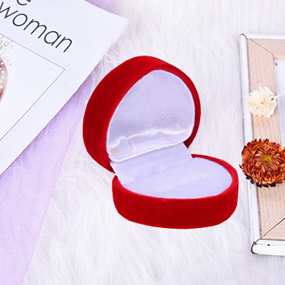 Factory Home heart ring box Flannelette ring box jewelry box wholesale