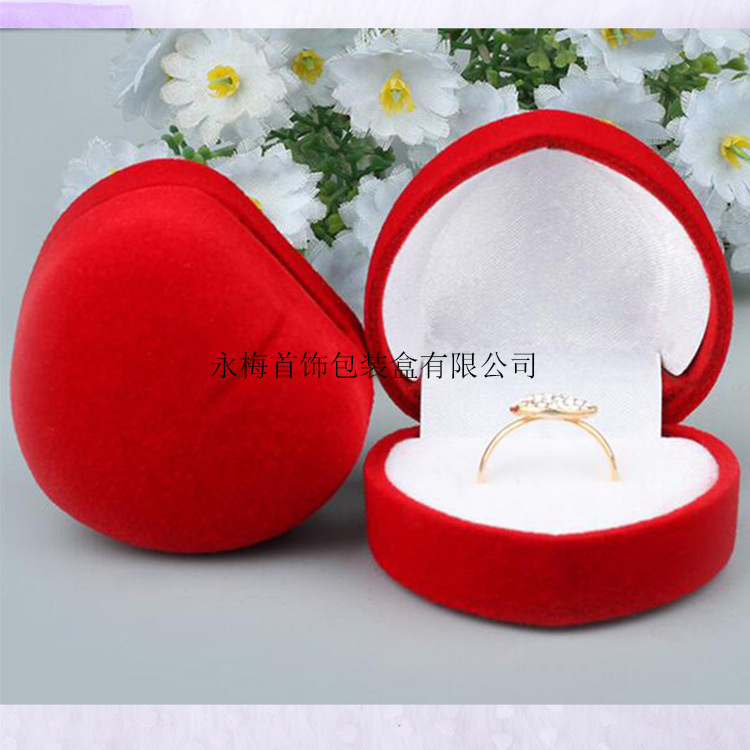 Factory Home heart ring box Flannelette ring box jewelry box wholesale