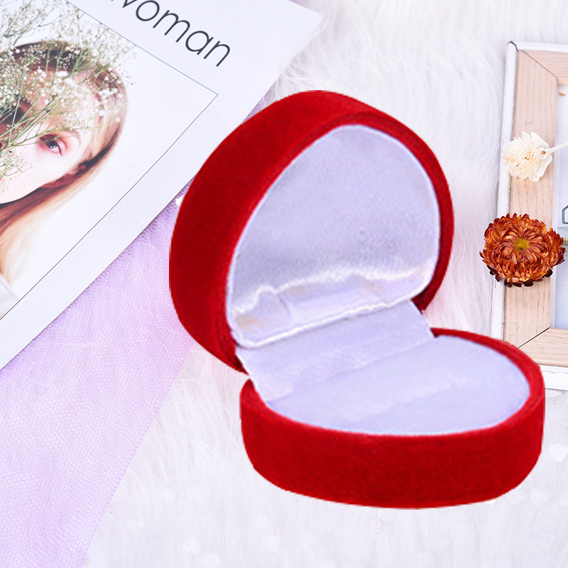 Factory Home heart ring box Flannelette ring box jewelry box wholesale