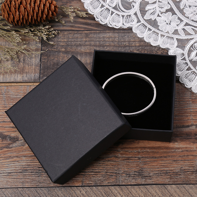 Popular Black Kraft Paper Gift Box Multi-Functional Necklace Jewelry Box Factory Ring Box Necklace Watch Box Wholesale