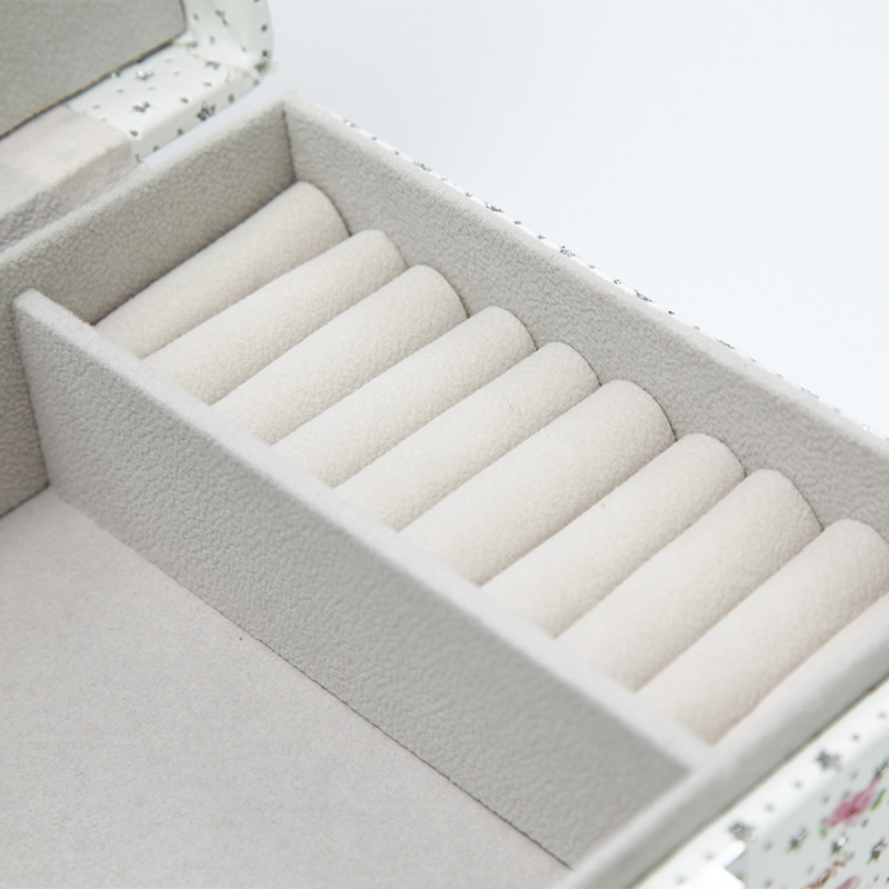 Jewelry box portable princess European Jewelry box bracelet box makeup x Jewelry box simple small studs ring box