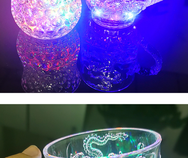 Factory Direct Sales Luminous Love Cup Beer Steins Pineapple Cup Luminous Gift Led Water Sensing Luminous Cup Toy Factory Direct Sales Luminous Love Cup Beer Steins Pineapple Cup Luminous Gift Led Water Sensing Luminous Cup Toy