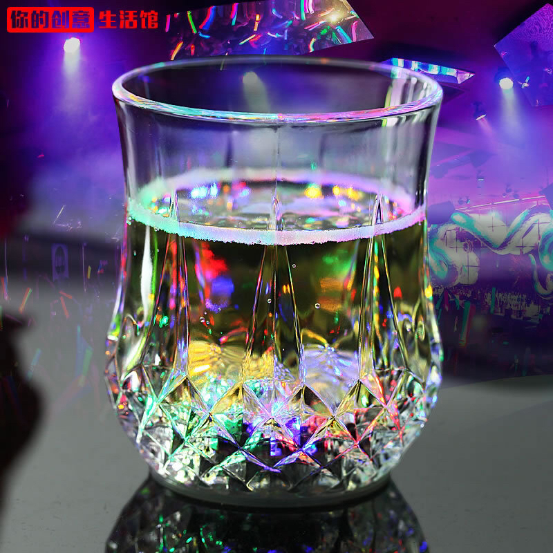 Factory Direct Creative LED Luminous Liquid Induction Water Cup Luminous Cup Colorful Flash Cup