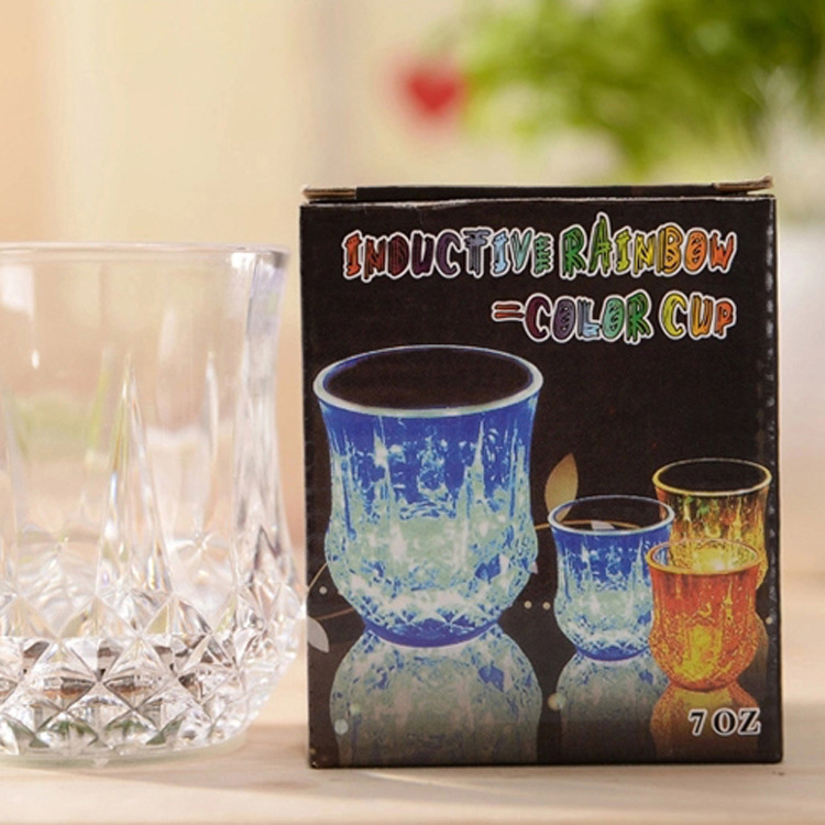 Colorful Luminous Cup Water Activated Light Cup Induction Pineapple Cup KTV Bar Color Changing Beer Steins