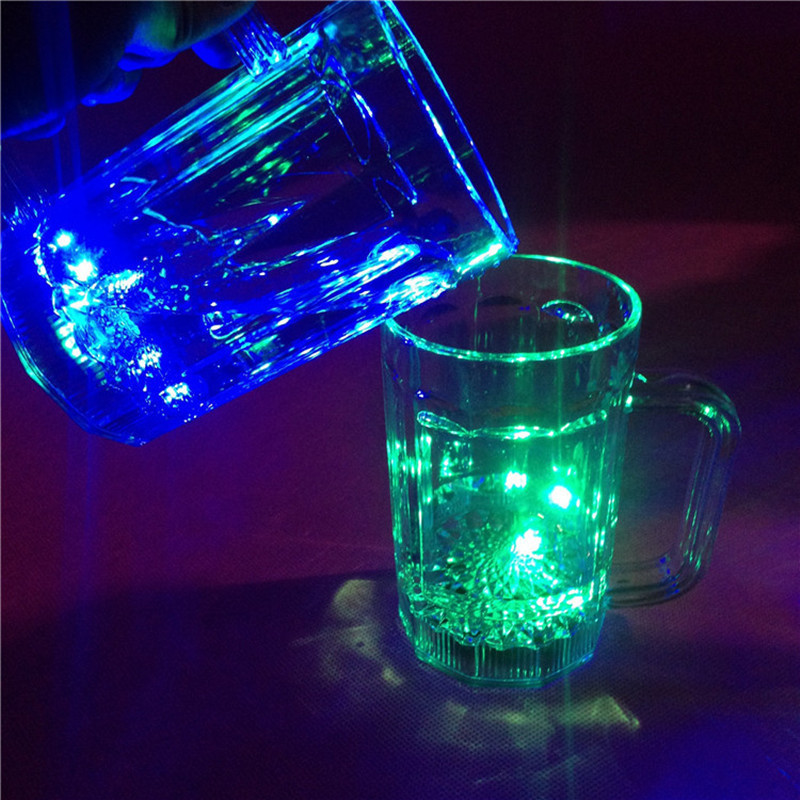 Luminous Cup  Induction Luminous Cup Pouring Water Bright Plastic LED Flash Cup Gift Bar Cheer Supplies Wholesale