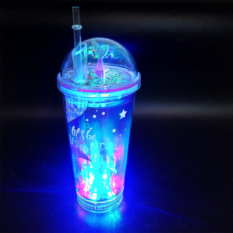 Luminous Cup Layer Magic Color Mermaid Cup with Straw Unicorn Cup with Straw 450ml Luminous Cup with Straw Luminous Cup Layer Magic Color Mermaid Cup with Straw Unicorn Cup with Straw 450ml Luminous Cup with Straw