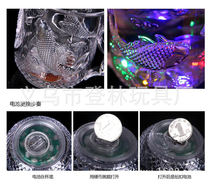 Sensing pineapple glass Christmas Champagne tower bar party supplies new strange luminous cup fish cup Sensing pineapple glass Christmas Champagne tower bar party supplies new strange luminous cup fish cup