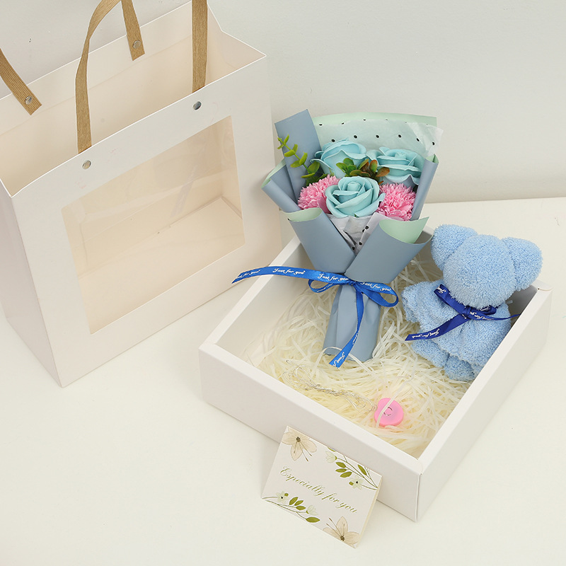 520 Rose Soap Flower Gift Box Practical Gift Valentine's Day Mother's Day Gift Hand Fireworks Display Box