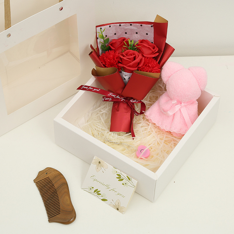 520 Rose Soap Flower Gift Box Practical Gift Valentine's Day Mother's Day Gift Hand Fireworks Display Box