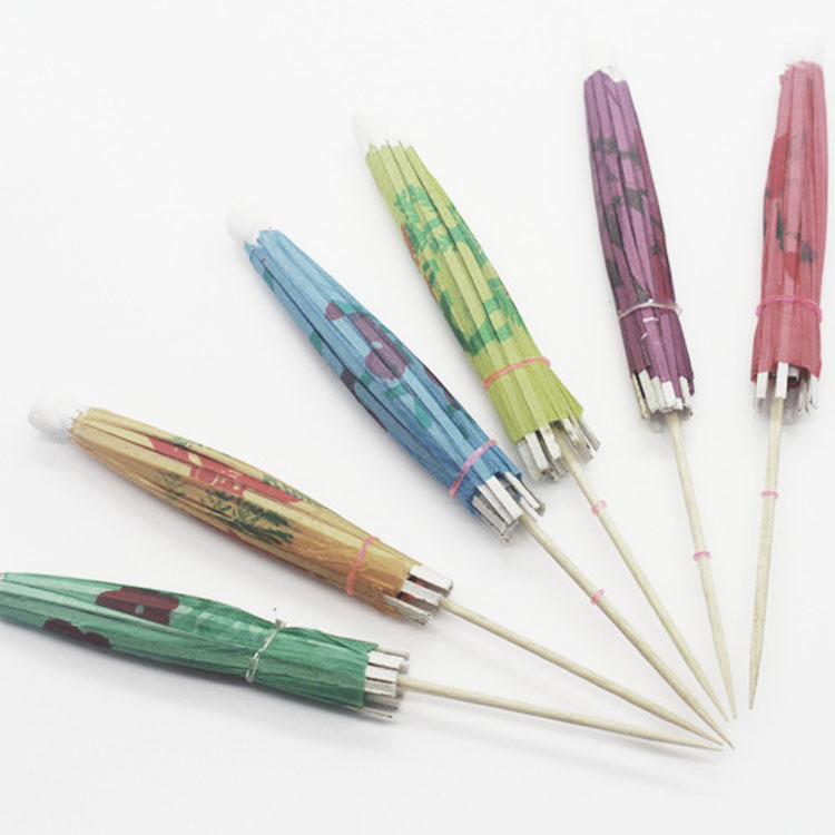 Exquisite Fireworks Toothpick Colored Umbrella Cocktail Straw Set 200 Flamingo Stirring Sticks Fruit Toothpick