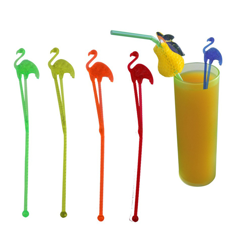 Colored Umbrella Sticks Exquisite Fireworks Toothpick Cocktail Flamingo Stirring Rod Fruit Toothpick Set in Stock