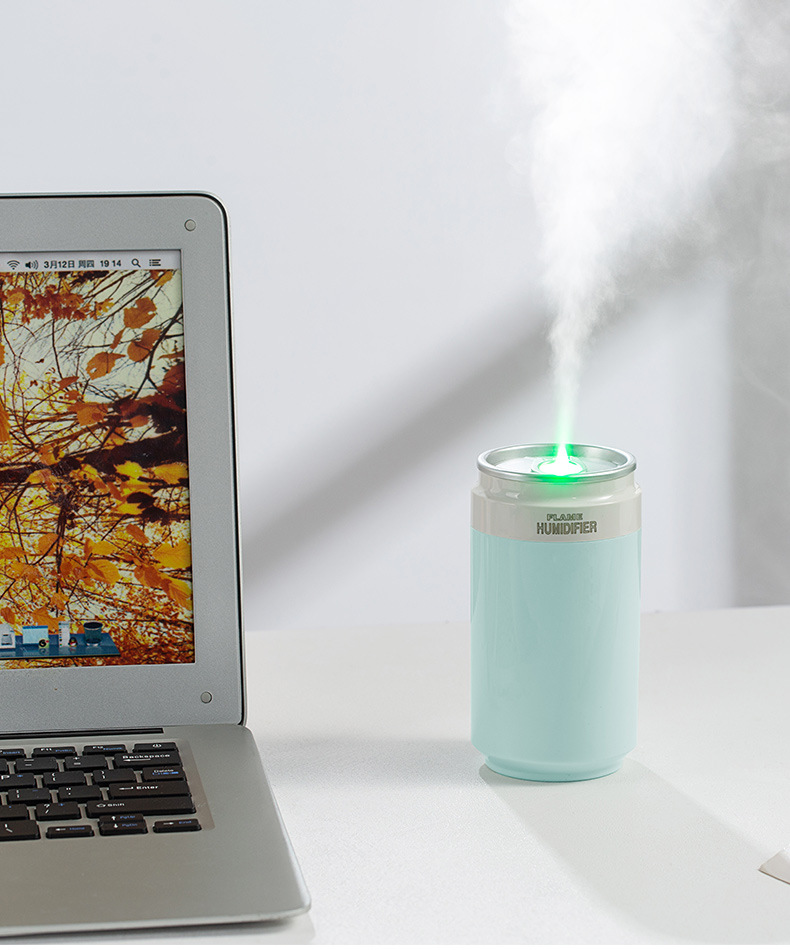 Cans Humidifier Creative Desktop for Office and Car Power Bank Atomizer USB Mini Cold Fireworks Humidifier