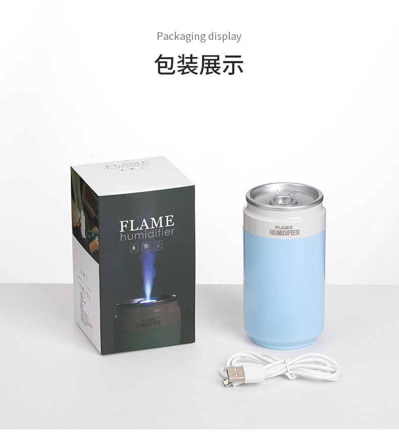 Cans Humidifier Creative Desktop for Office and Car Power Bank Atomizer USB Mini Cold Fireworks Humidifier