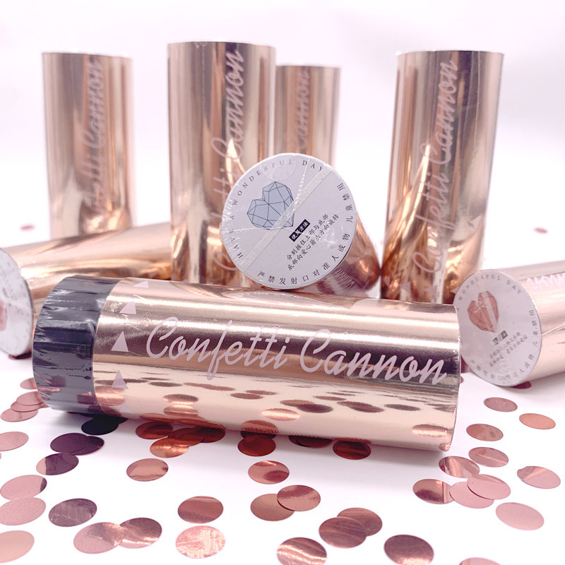 Rose Gold Small Salute Handheld 11cm Spring Fireworks Tube Colorful Paper Scrap Graduation Opening Wedding and 