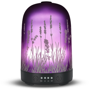 Factory Currently Available 3D Fireworks Glass Aromatherapy Machine Ultrasonic Humidifier 7 Color LED Night Light