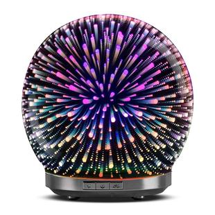 Factory Currently Available 3D Fireworks Glass Aromatherapy Machine Ultrasonic Humidifier 7 Color LED Night Light