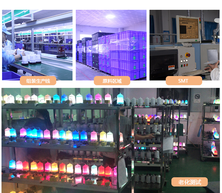 Factory Currently Available 3D Fireworks Glass Aromatherapy Machine Ultrasonic Humidifier 7 Color LED Night Light