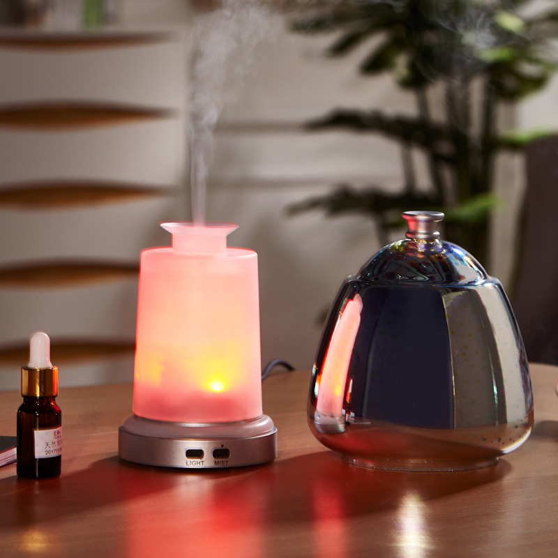 120ml Colorful Creative 3D Fireworks Glass Ultrasonic Essential Oil Aromatherapy Lamp Currently Available Whole