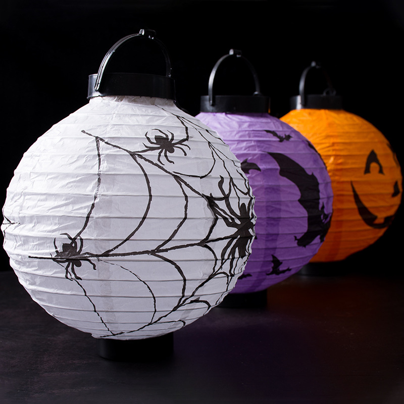 Halloween Halloween to pumpkin Lantern LED box party bar decoration paper lantern