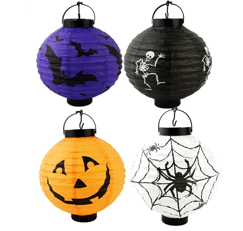 Halloween Halloween to pumpkin Lantern LED box party bar decoration paper lantern