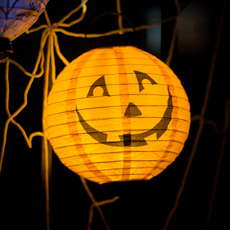 Halloween Halloween to pumpkin Lantern LED box party bar decoration paper lantern