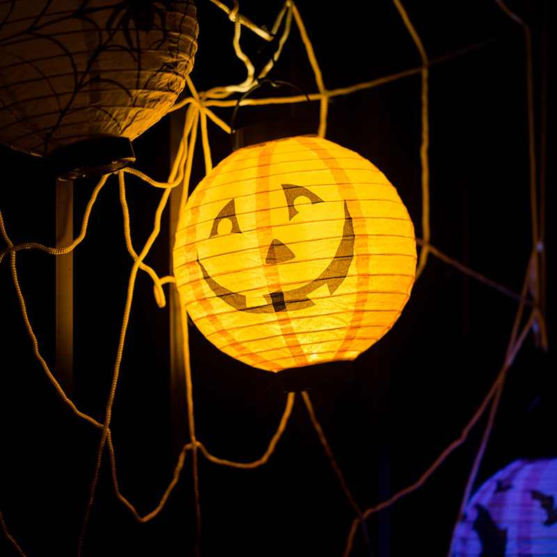 Halloween Halloween to pumpkin Lantern LED box party bar decoration paper lantern