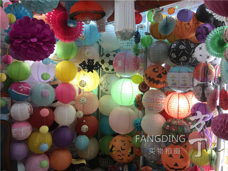 Halloween Halloween to pumpkin Lantern LED box party bar decoration paper lantern