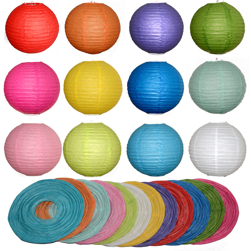8 inch paper  Lantern for wedding ceremony party.Flower fan ,Holloween ball.string 