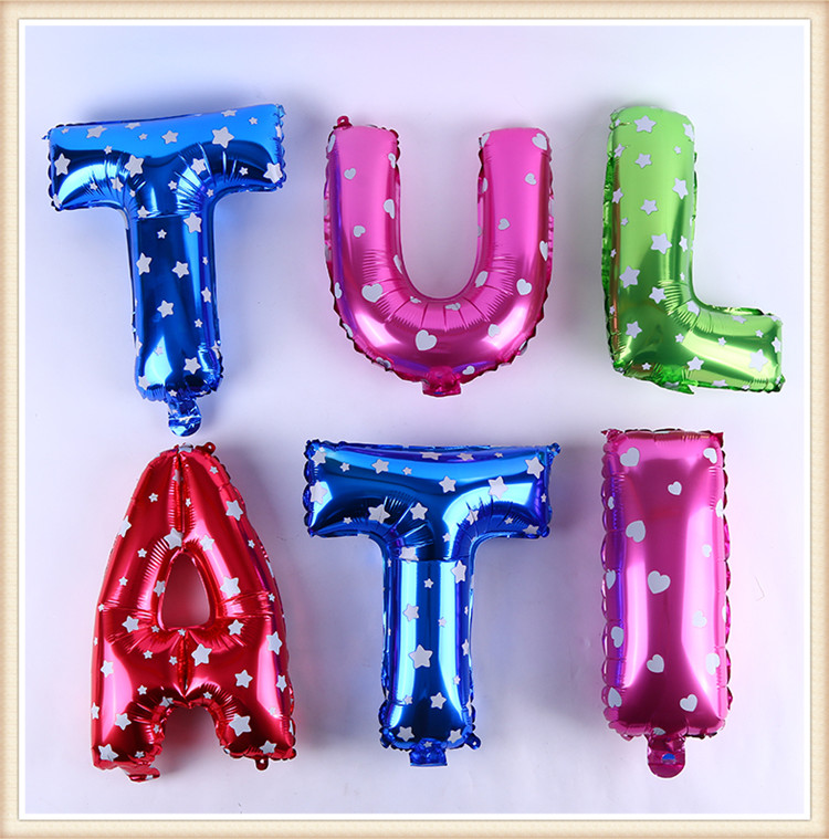Decorate birthday balloons party a set of congratulations English letters air balloon aluminium coating Decorate birthday balloons party a set of congratulations English letters air balloon aluminium coating