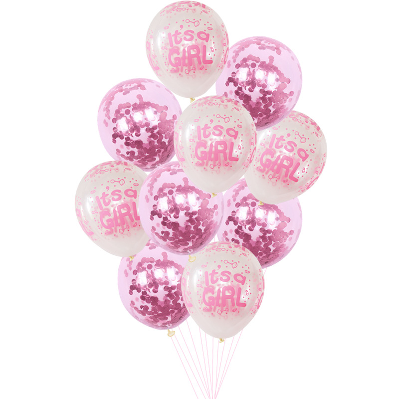 Cross border hot style baby birthday party decorated with aluminum film balloon first birthday balloon