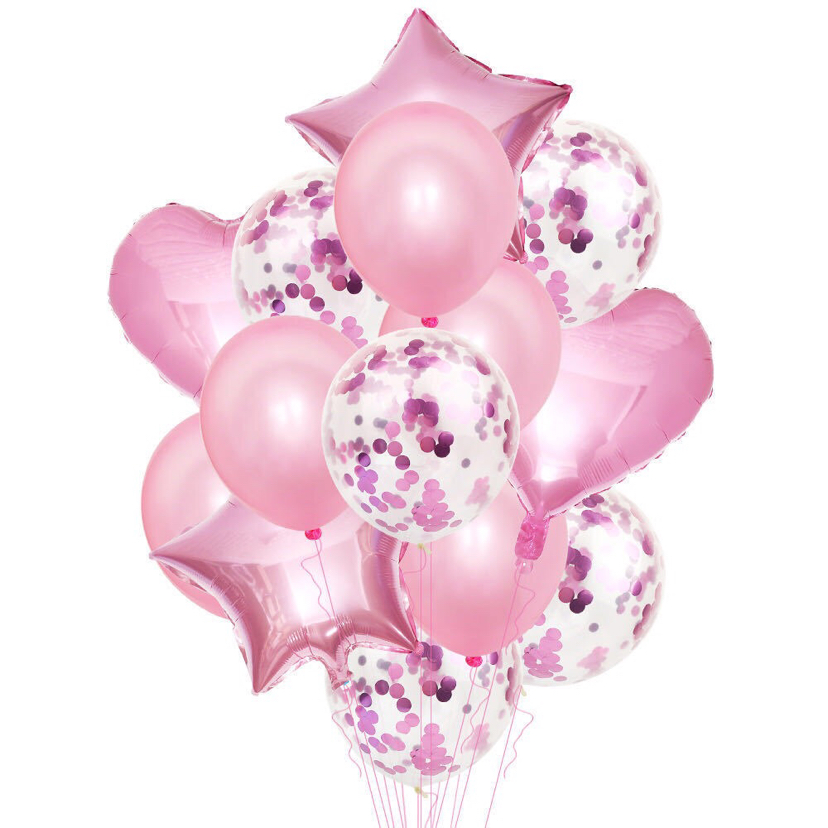 Cross-border 14PCS18 \\\&#034; Aluminum film Rose Gold Balloon Set Baby party Decoration Festival