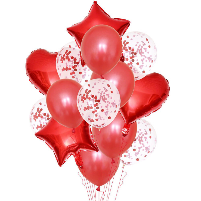 Cross-border 14PCS18 \\\" Aluminum film Rose Gold Balloon Set Baby party Decoration Festival Cross-border 14PCS18 \\\" Aluminum film Rose Gold Balloon Set Baby party Decoration Festival